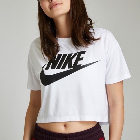 Nike Tops - NWT! Nike women's essential white crop top size XL